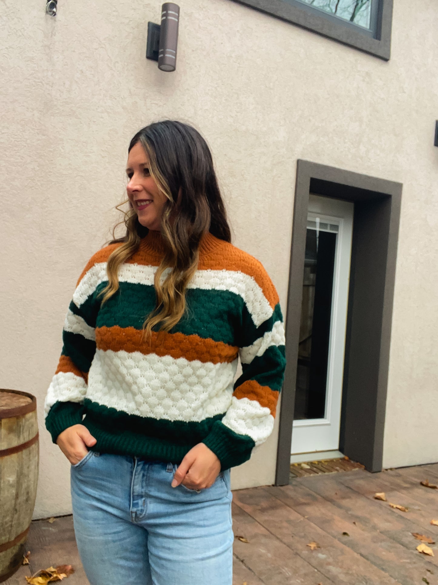 Maci Striped Multicolor Knit Pullover