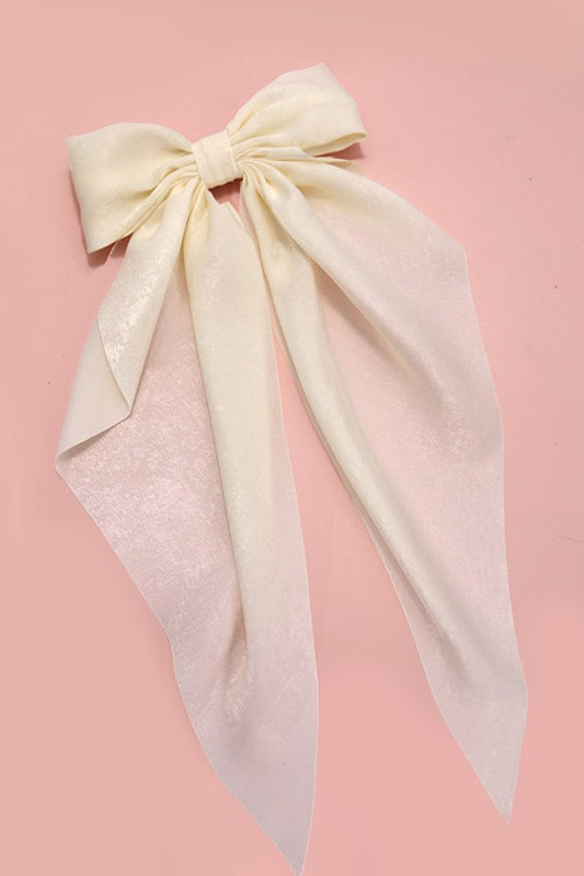 Chloe Organza Sheer Bow Clip