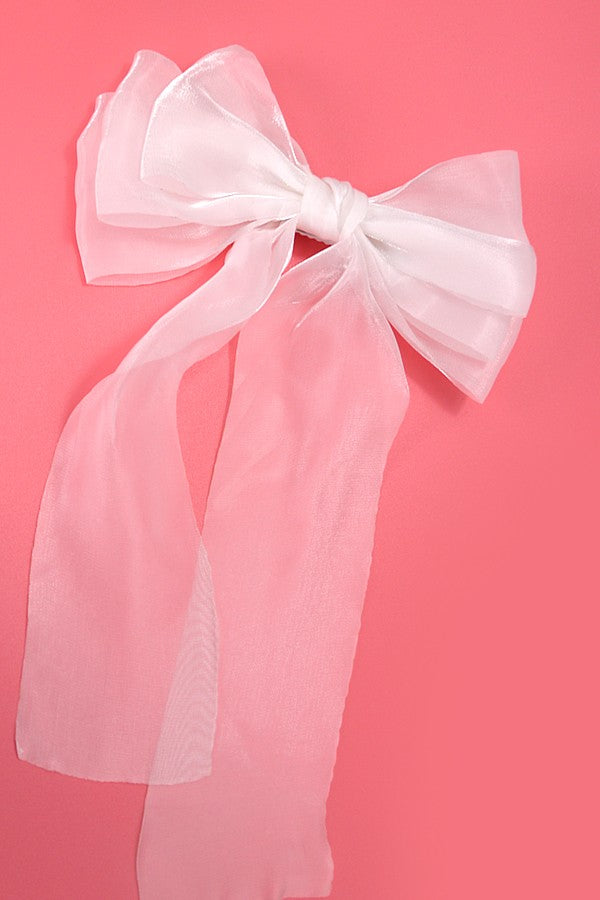 Alice Organza Sheer Bow Clip