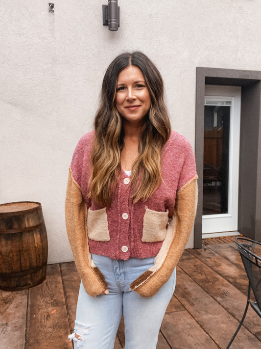 Hattie Color Block Knit Cardigan