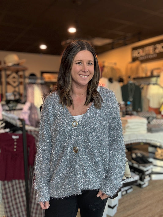 Blue Shimmer Cardigan