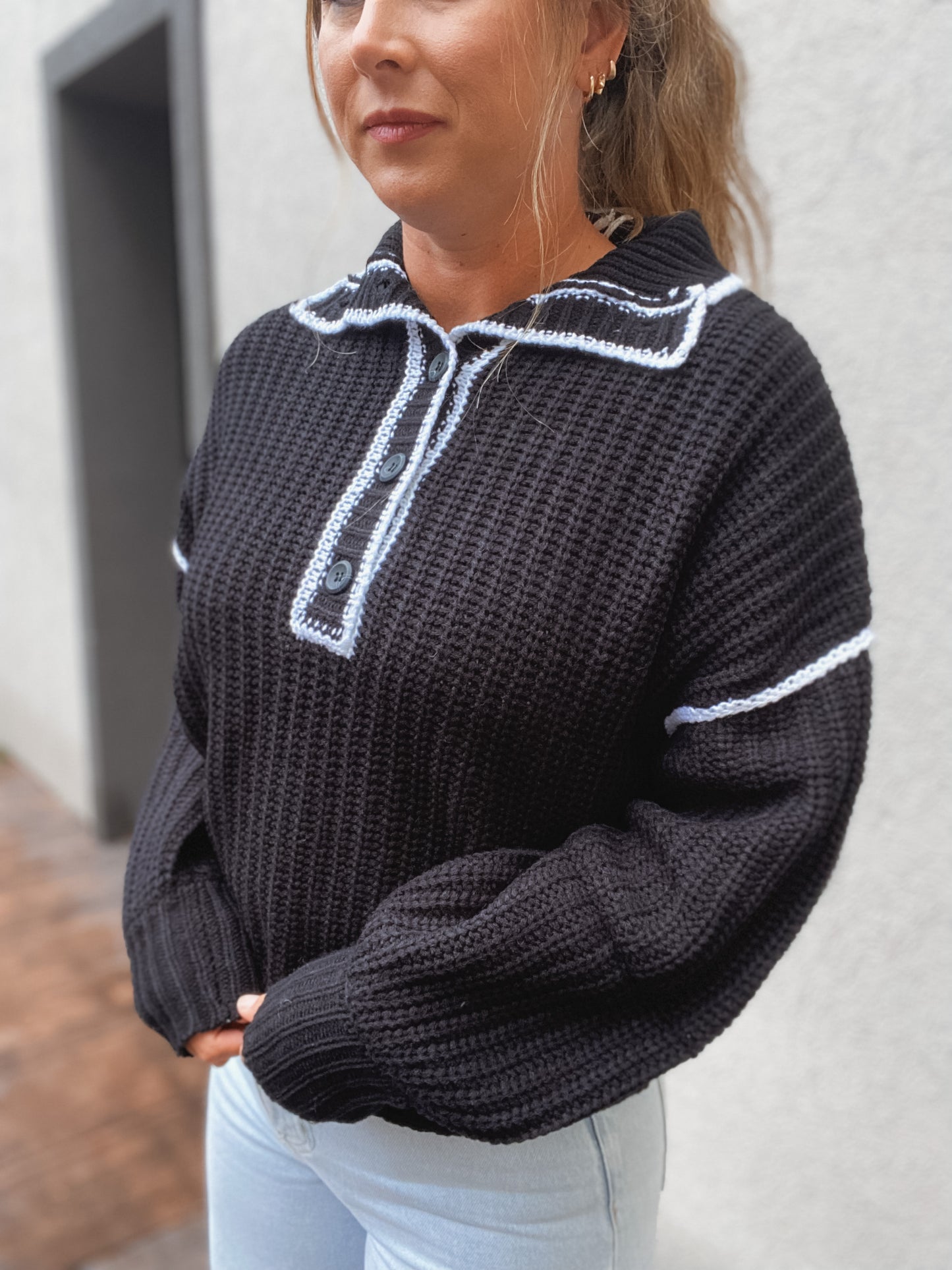 Collared Stitch Sweater