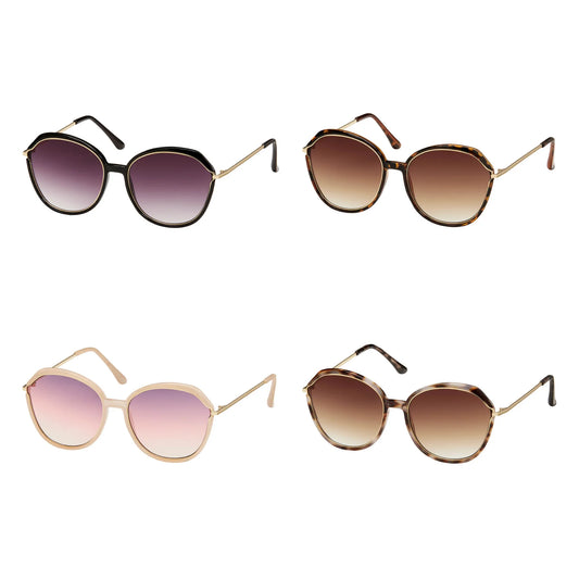 Round Metal Inlay Sunglasses | Jade 1306