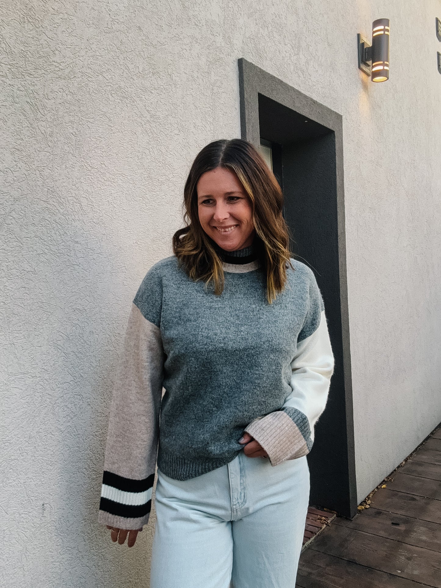 Claire Color Block Sweater