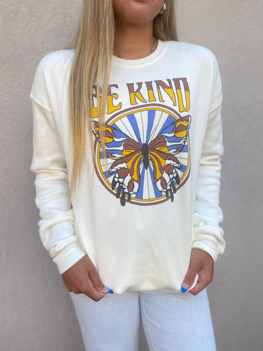 Be Kind Butterfly Graphic Sweatshirt