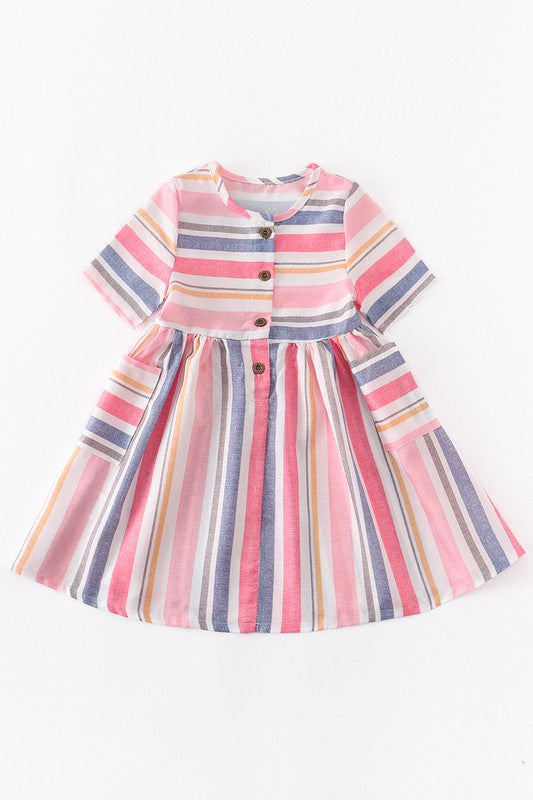 Bold Stripe Twirl Dress