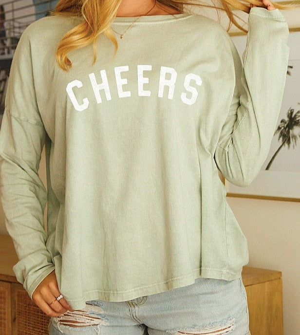 Cheers Mineral Washed Long Sleeve