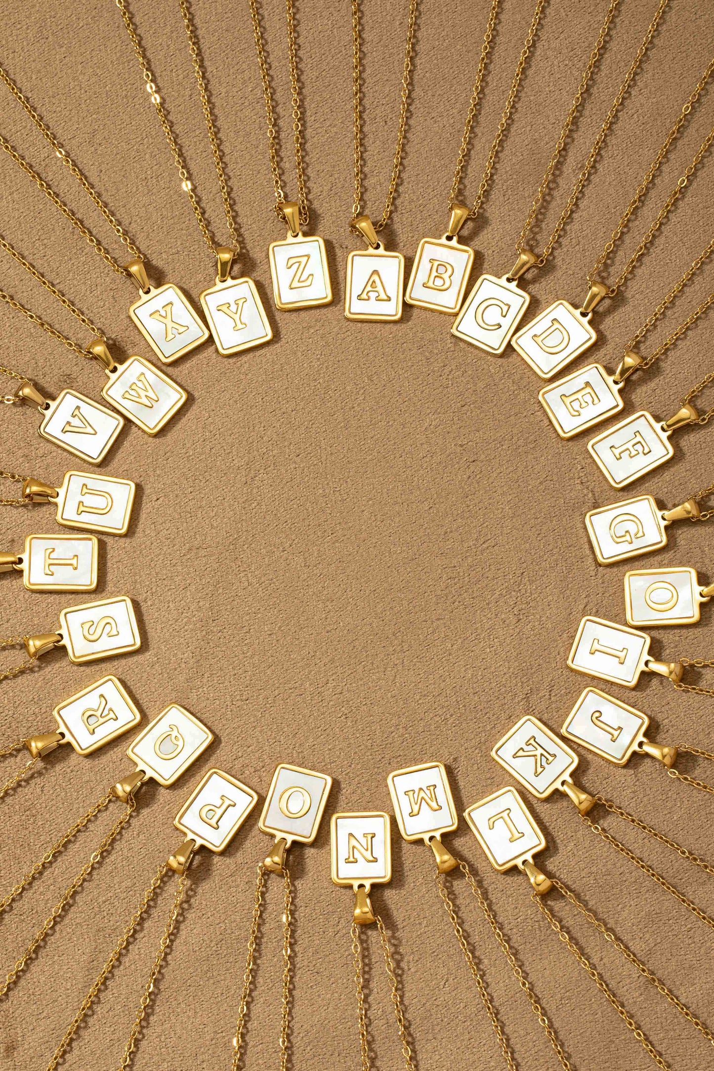 Mope Necklace With Initial Letter