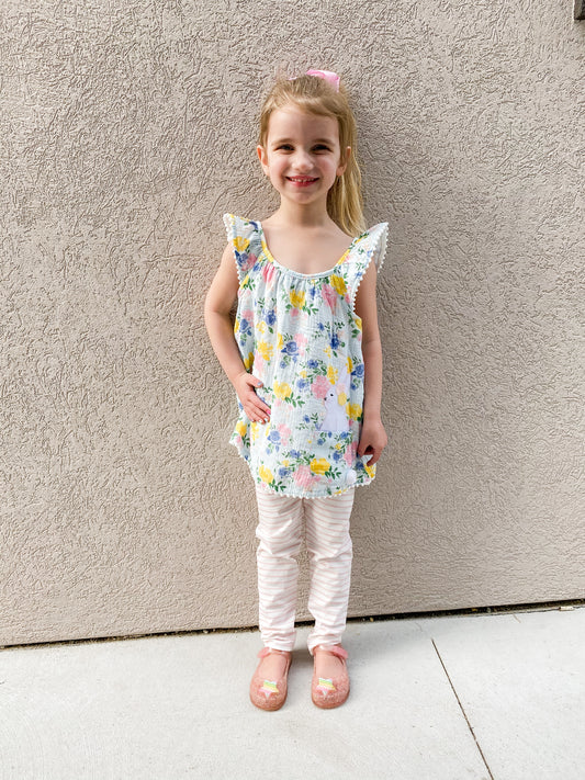 Floral Bunny Tunic And Legging Set