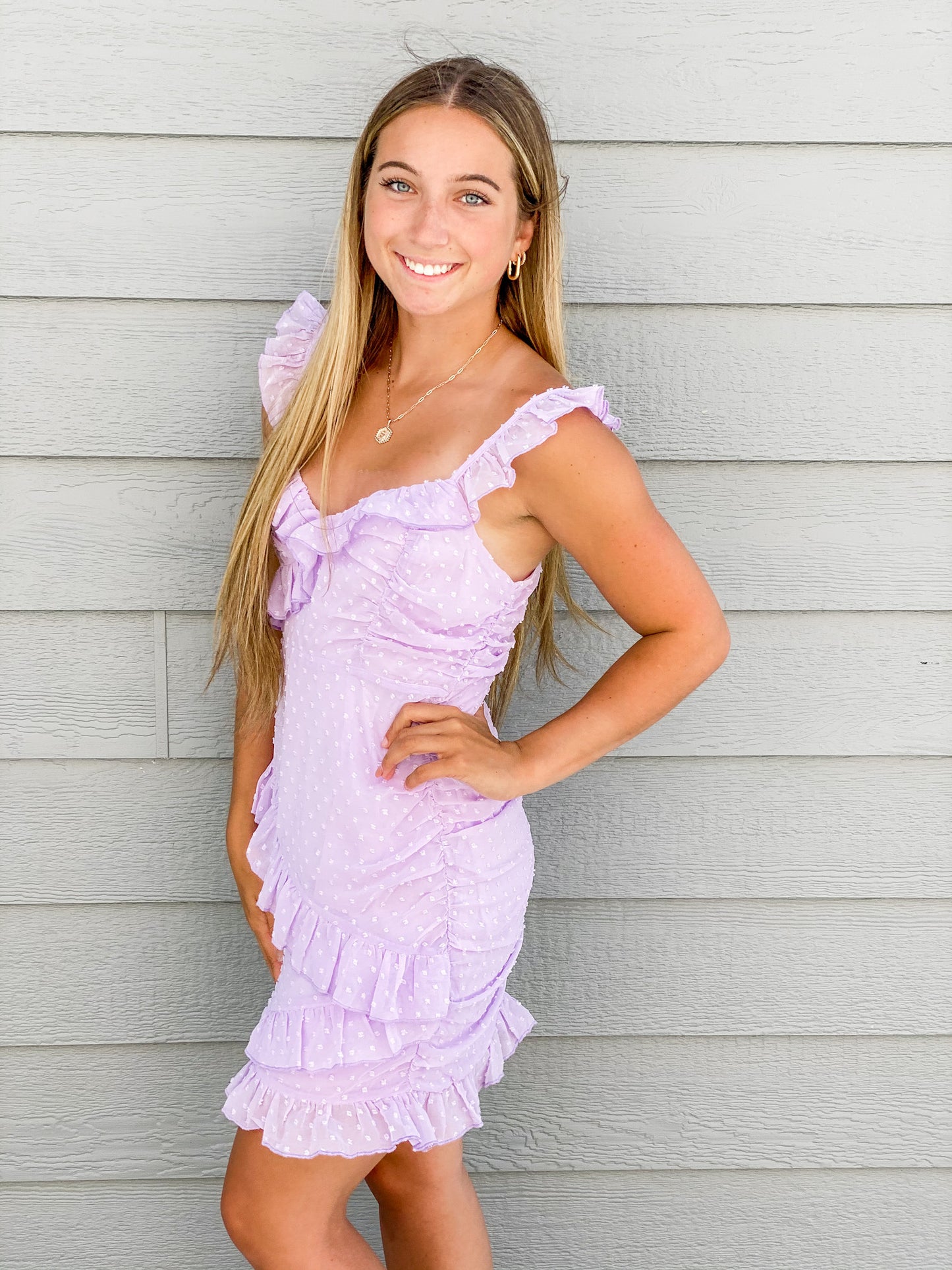Lilac Sweetheart Mini Dress
